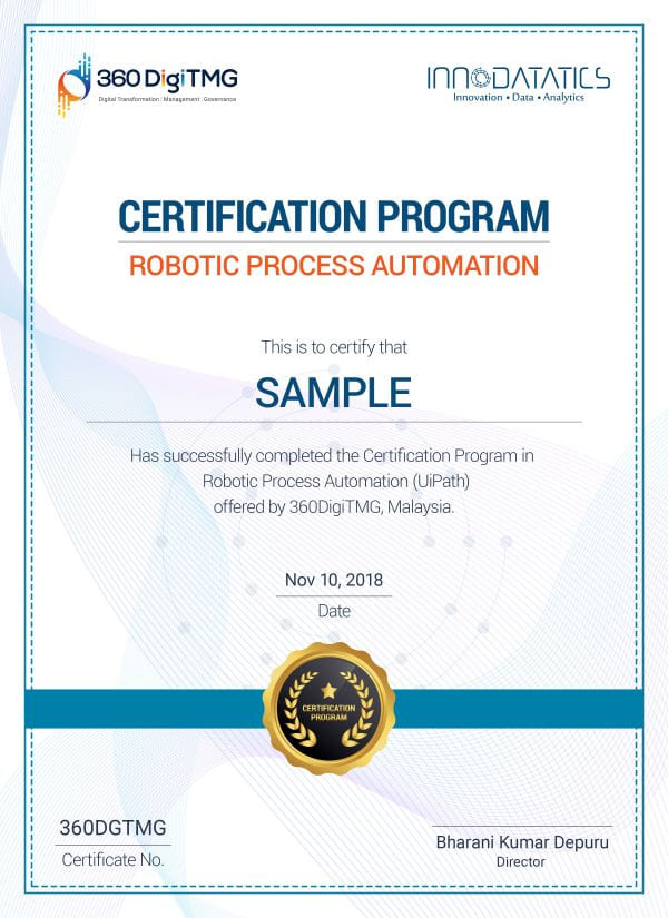 RPA Certification Course Training in Malaysia 360DigiTMG