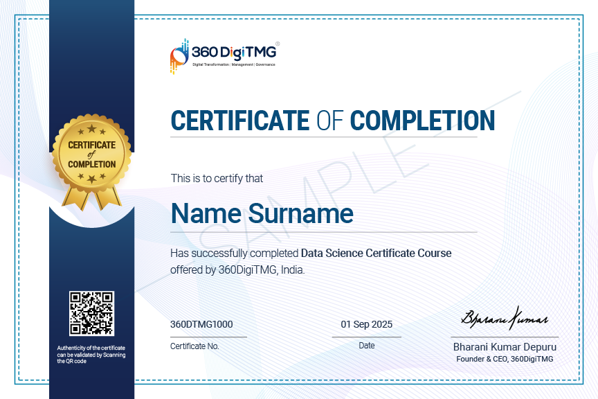 Data Scientist using python & r certification in Ahmedabad