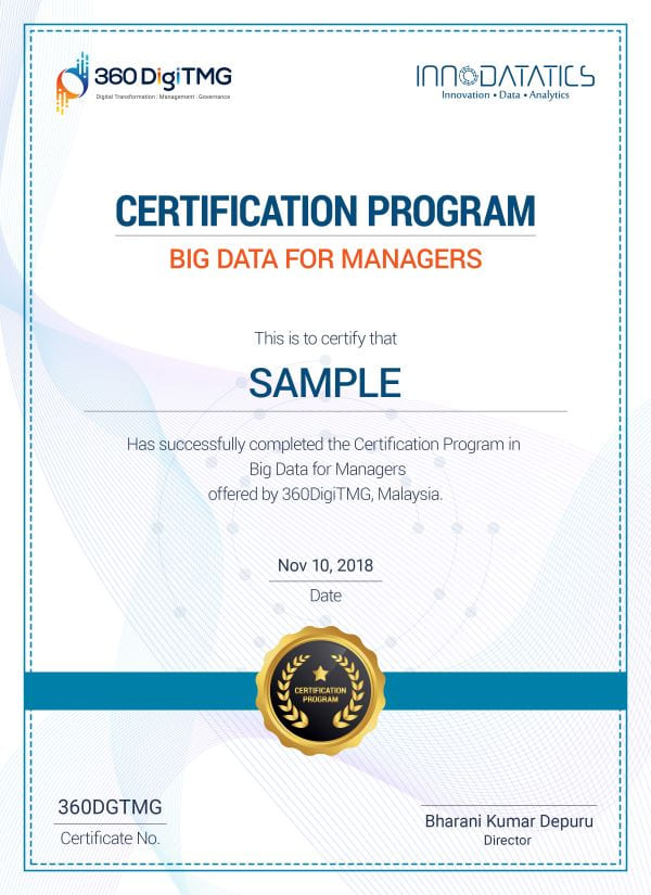 big data certification for managers
