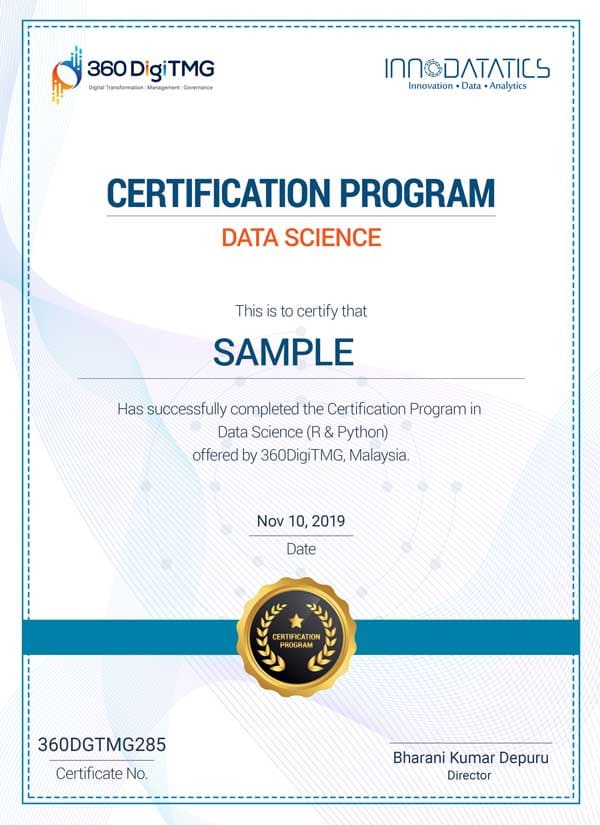 data science certification course - 360digitmg