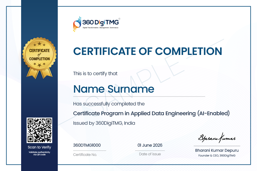 Data Engineering certification - 360digitmg