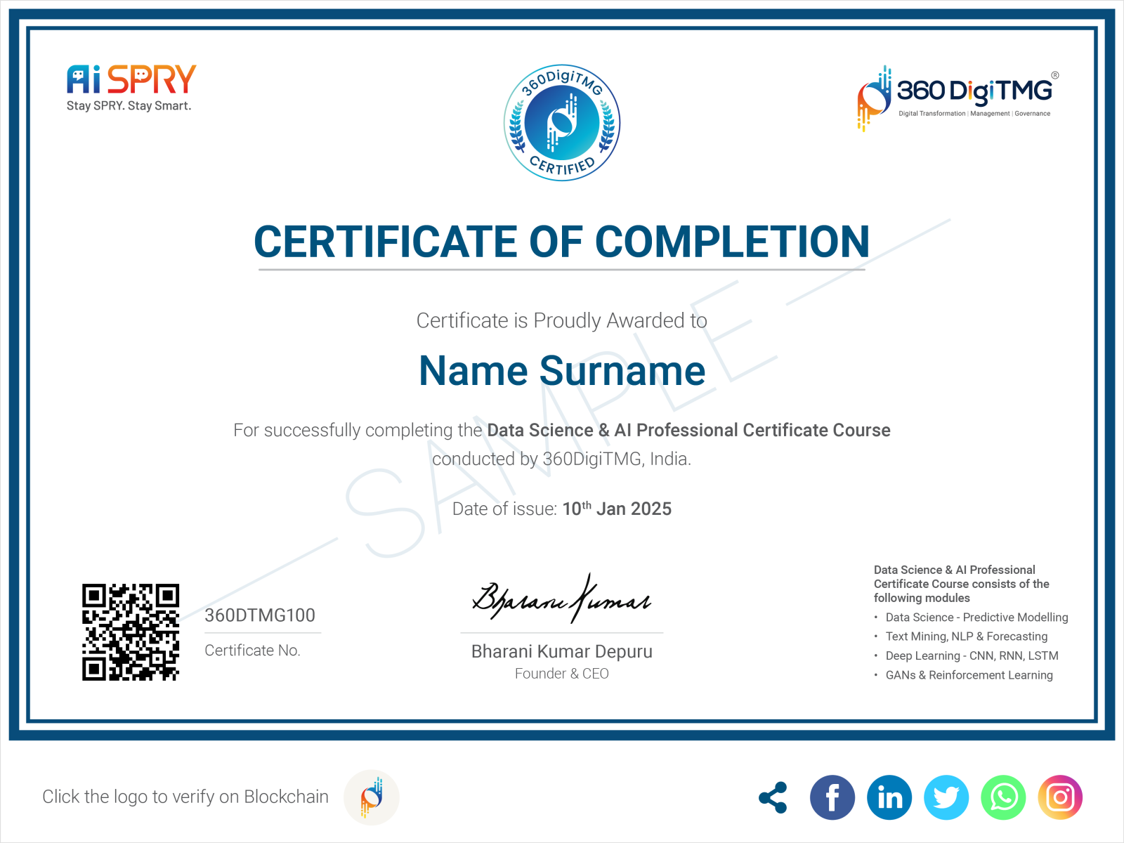 professional certification program in data science and ai