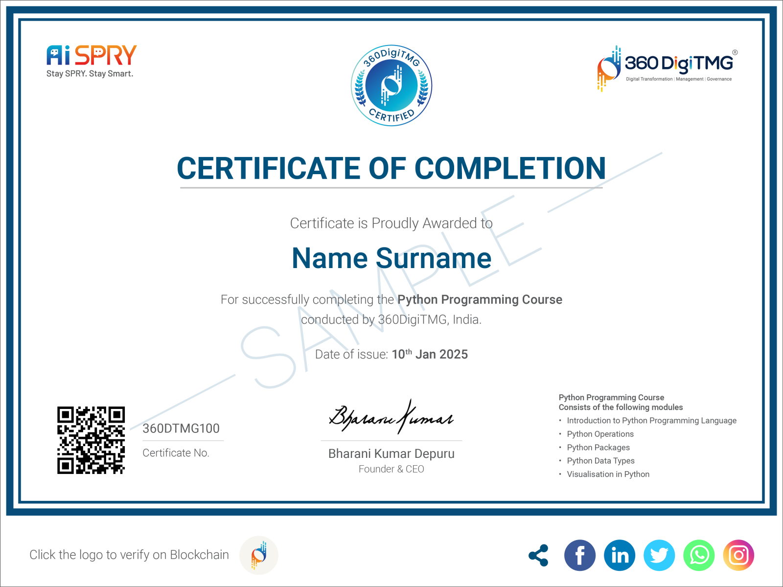 python certification training in Kompally