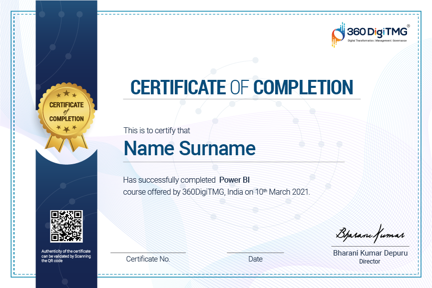 certificate in Bangalore